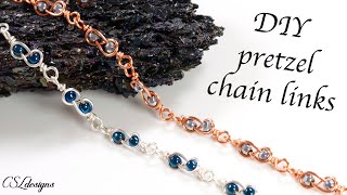 Pretzel wirework chain link tutorial [upl. by Godard]