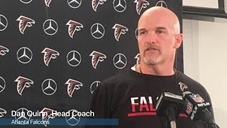 Video Dan Quinn on the Falcons creating more turnovers [upl. by Zzabahs]