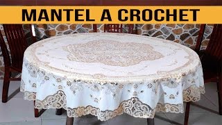 Mantel Tejidos a Crochet  Aplicaciones [upl. by Retsek]