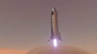 SpaceX Starship Mars Landing Short Animation [upl. by Ynittirb]