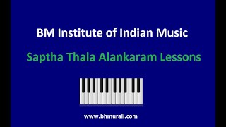 Carnatic Lessons on Keyboard  Alankaram  Misra Jathi Jampa Thalam  III Spd Tempo 60 [upl. by Dulcle738]