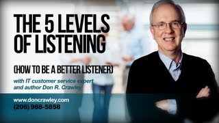 5 Levels of Listening How to Be a Better Listener Customer Service Training 101 [upl. by Frohne]