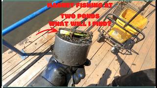 MAGNET FISHING AT TWO DIFFERENT PONDSmagnetfishing power magnet magnet fishing [upl. by Leventis]