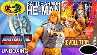 UNBOXING  Masterverse Revolution  HEMAN Battle Armor  Mattel toys actionfigures unboxing [upl. by Yttam]