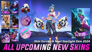 ALL UPCOMING 56 NEW SKINS MOBILE LEGENDS 2024  UPCOMING STARLIGHT SKIN 2024  MLBB [upl. by Aerdna]