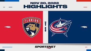 NHL Highlights  Panthers vs Blue Jackets  November 20 2022 [upl. by Droffats769]