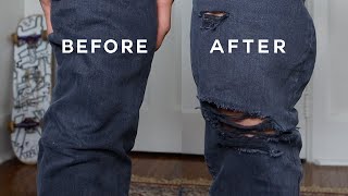 How to Make Ripped Jeans [upl. by Anitsuj]