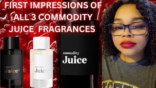 FIRST IMPRESSIONS OF COMMODITY JUICE PERSONALBOLDEXPRESSIVE MY PERFUME COLLECTION 2024RASPBERRY [upl. by Olympium765]