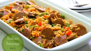 Savory Italian Sausage Rice [upl. by Zetes282]