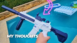 M4 Water Gun  Electric Water Gun for Kids Adults  Automatic Squirt Gun With up to 32 Ft Long Range [upl. by Ahsiyn270]