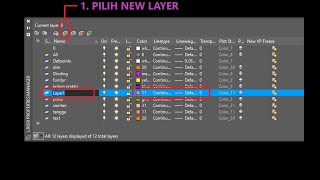 FUNGSI LAYER AUTOCAD  CARA MEMBUAT LAYER AUTOCAD [upl. by Ainavi]