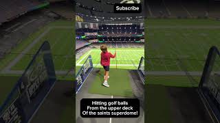 Hitting golf balls IN casers superdome [upl. by Queston]