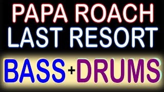 Papa Roach  Last Resort Guitar Backing Track with Karaoke Lyrics [upl. by Poyssick]