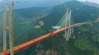 China Sets Record for Worlds Highest Bridge Again [upl. by Akerdnuhs]