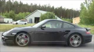 Porsche 997 Turbo vs tuned Porsche 996 Turbo [upl. by Dugaid]