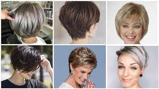 Amazing Long Pixie  Haircut Style For Women Over 45 To Look Younger [upl. by Tengler211]