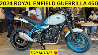 Royal Enfield Guerrilla 450 E20 Review  2024 New Royal Enfield Guerrilla 450  Guerrilla 450 [upl. by Aun665]