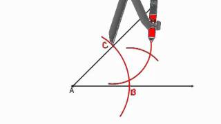 Geometry  Constructions 5  Angle Bisector [upl. by Goines]