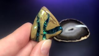 TRYING to create RAW BOULDER OPAL FROM POLYMER CLAY JEWELRY TUTORIAL [upl. by Nelleus]