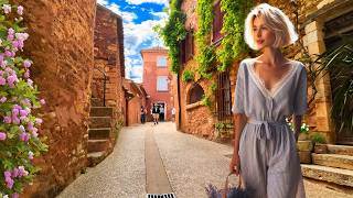 Roussillon The Most Beautiful Villages in France in the Stunning Landscape  4K walking tour [upl. by Atiner]