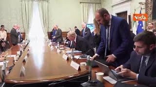 Cabina di regia sul Pnrr con la premier Giorgia Meloni a Palazzo Chigi [upl. by Yrehcaz]