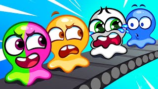 Color Slime Song ❤️💛💚💙 I Lost My Color 😭💜  Kids Song And Nursery Rhymes [upl. by Herve]