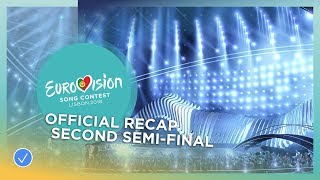 OFFICIAL RECAP The second SemiFinal of the 2018 Eurovision Song Contest [upl. by Esiocnarf857]