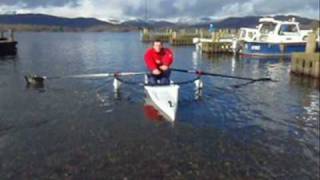 EDON TS515 training scull on Lake Windermere  rowing boat [upl. by Llerraf]