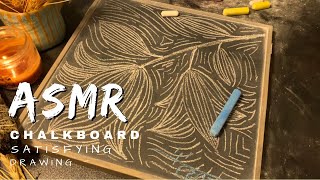 ASMR chalkboard drawing doodle art chalkboard sound relaxing sound [upl. by Tamberg153]