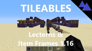 TILEABLES  Redcoder  Lecterns amp Item Frames  Minecraft 116 [upl. by Nojram]