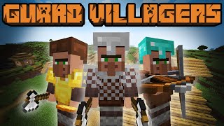 Minecraft Обзор мода Guard Villagers Мод на жителей защитников [upl. by Brindell]