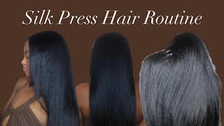 DIY Silk Press Routine  Healthy Natural Hair [upl. by Allcot]