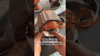 Oil free air compressor motor coil separator repair winding electical motor viral youtube [upl. by Ahsiem]