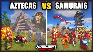 100 jugadores SIMULAN UNA GUERRA de CIVILIZACIONES Egipto Aztecas Roma y Japon en Minecraft [upl. by Norvell]