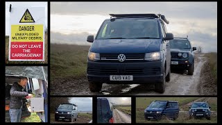 VW Transporter T6 4Motion Overland Across Salisbury Plain [upl. by Jari]