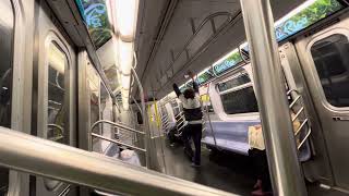 MTA Ride on nighttime R160AB Q train 87138717 93589362 ft Slowedsongsforu [upl. by Yellat92]