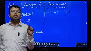 Self inductance of a long solenoid  class 12 physics [upl. by Lankton290]