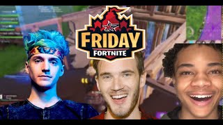 NINJA amp PEWDIEPIE VS CEEDAY amp NOAHSNOAH FORTNITE FRIDAY ALL POVS VERY FUNNY [upl. by Prudie]