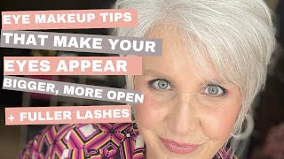 Eye Makeup Tips that Make Your Eyes appear Bigger more open  FULLER looking Lashes [upl. by Marpet]