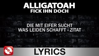 ALLIGATOAH  FICK IHN DOCH  AGGROTV LYRICS KARAOKE OFFICIAL VERSION [upl. by Jacobine]