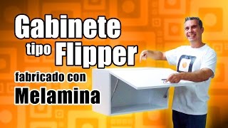 Gabinete Flipper  MUEBLE ALACENA PARA COCINA  Muebles de Melamina  Brazos Hidraulicos [upl. by Attayek]