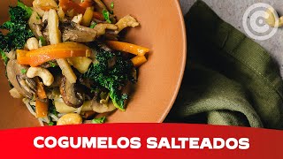 Como fazer Cogumelos Salteados com Legumes  Receita Vegetariana [upl. by Anitniuq269]