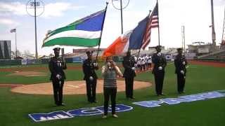 12 Year Old Singing Sensation  National Anthem Brooklyn NY [upl. by Eidahs]