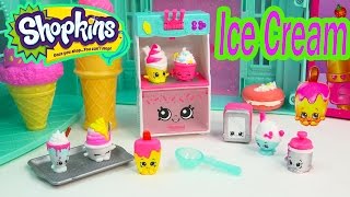 Shopkins Season 3 Playset Cool amp Creamy Collection Food Fair Exclusive Ice Cream Toy Video Unboxing [upl. by Retse]