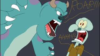 Sulley scares Squidward Roaring [upl. by Marceau]