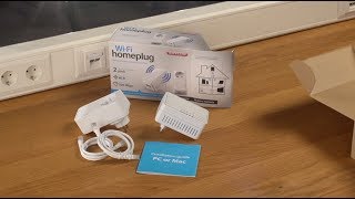 Unboxing amp installation of Sitecom LN555 WiFi Homeplug Dualpack  ENGLISH [upl. by Dosi]