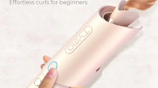 Cordless Automatic Curling Iron 1 Inch  TYMO Rotating Curling Wand [upl. by Trembly]