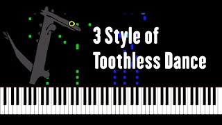 The 3 Styles of Toothless Dance Driftveil City  Piano Cover [upl. by Nnasor]