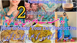 2Two Minutes Habits For wellOrganiesd amp Clean Home✅Productive Day Routine☘️Zero Cost Habits Tips [upl. by Nohtanoj]