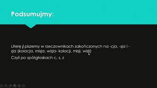 J polski  zakończenia wyrazów na i ii  ji oraz minisprawdzian wiadomości kl III [upl. by Veradia]